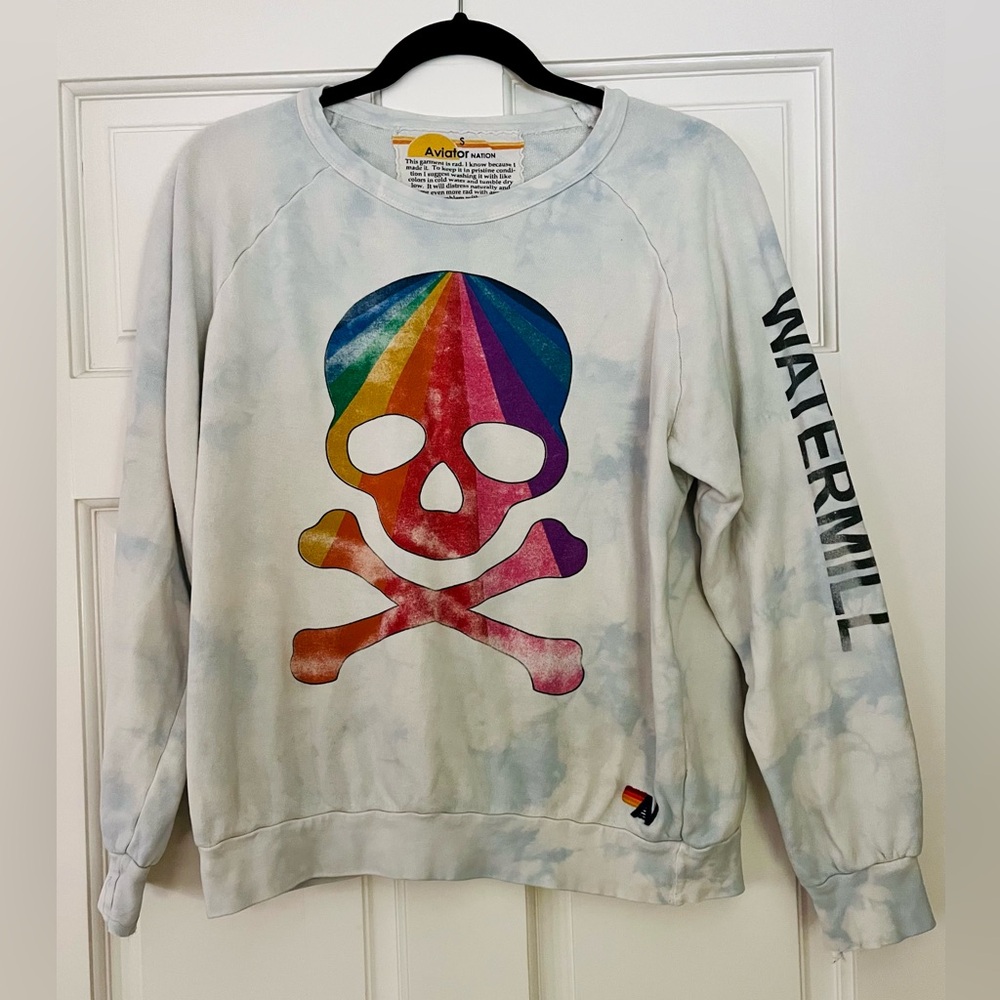 AVIATOR NATION SWEATSHIRT SMALL
Skull&Bones Blue Tie Dye Crewneck